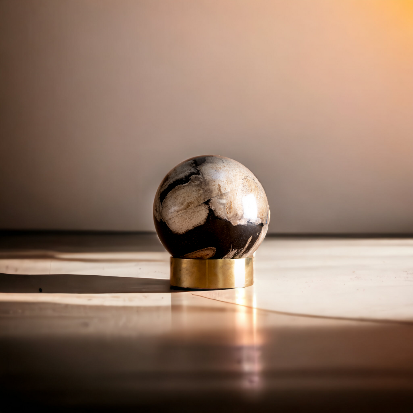 'A' Grade Petrified wood sphere